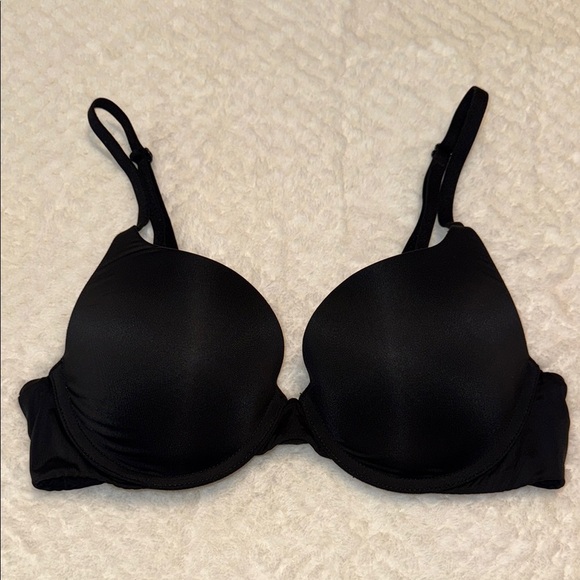 🖤 Victoria’s Secret Push-Up T-Shirt Bra – Black, Size 34B - Picture 1 of 9